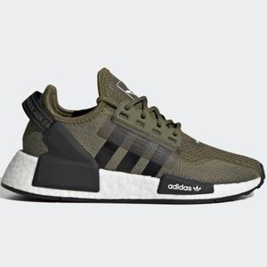 Adidas NMD_R1 V2 SHOES - Olive/Black - Size US 7Y